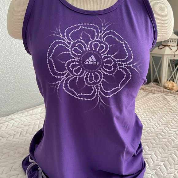 Adidas Purple Climalite Tank Top Sz MED - Picture 2 of 6